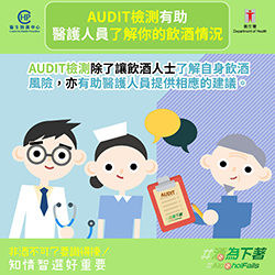 【酒为下着】AUDIT助你了解自己嘅饮酒风险，亦让医护人员为你提供适切嘅建议。