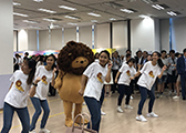 “ Lazy Lion” encouraged the health care professionals and the guests to “Move for Health”