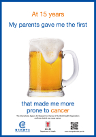 4-in-1 "From Bear to Beer" Poster - At 15 years, my parents gave me the first glass of beer that made me more prone to cancer.